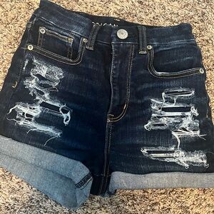 American Eagle high rise next level stretch jean shorts!